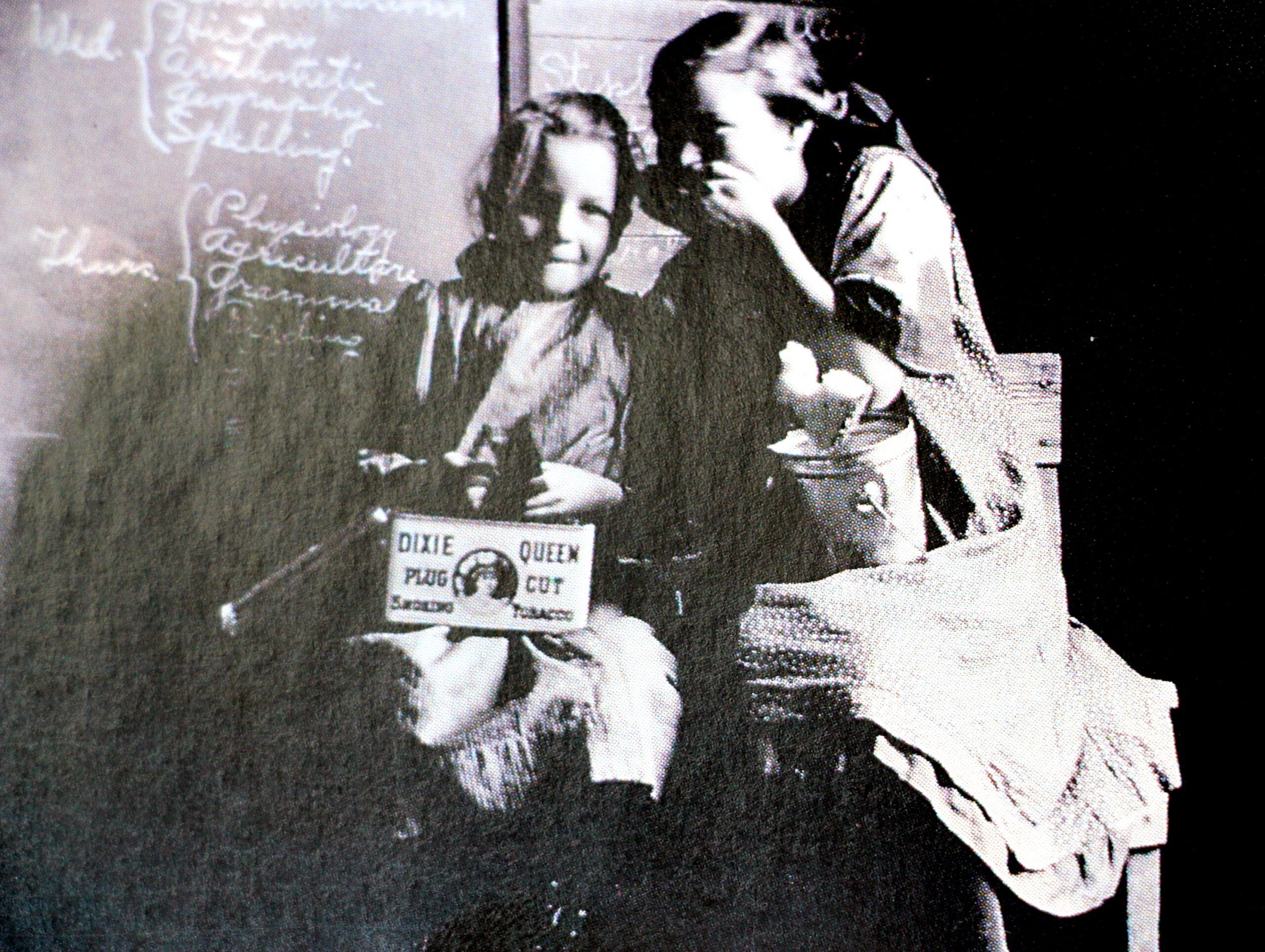 School Children in 1905 With Tobacco Lunch Box Tin