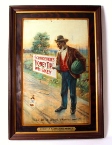 Henry P. Schroeder’s Whiskey Self Framed Tin Sign Circa 1900