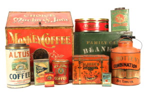 Coffee, Tea & Spice Tin Collectibles 1880 - 1920's