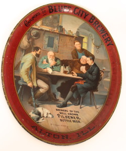 Bluff City Brewery Serving Tray, 1900
