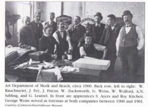 Meek and Beach Art Department Employees Photo Circa 1900-1901