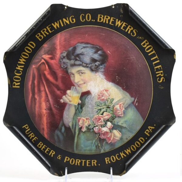 Rockwood, PA Brewers and Bottlers, Rolled Edge Sign, Ca. 1905